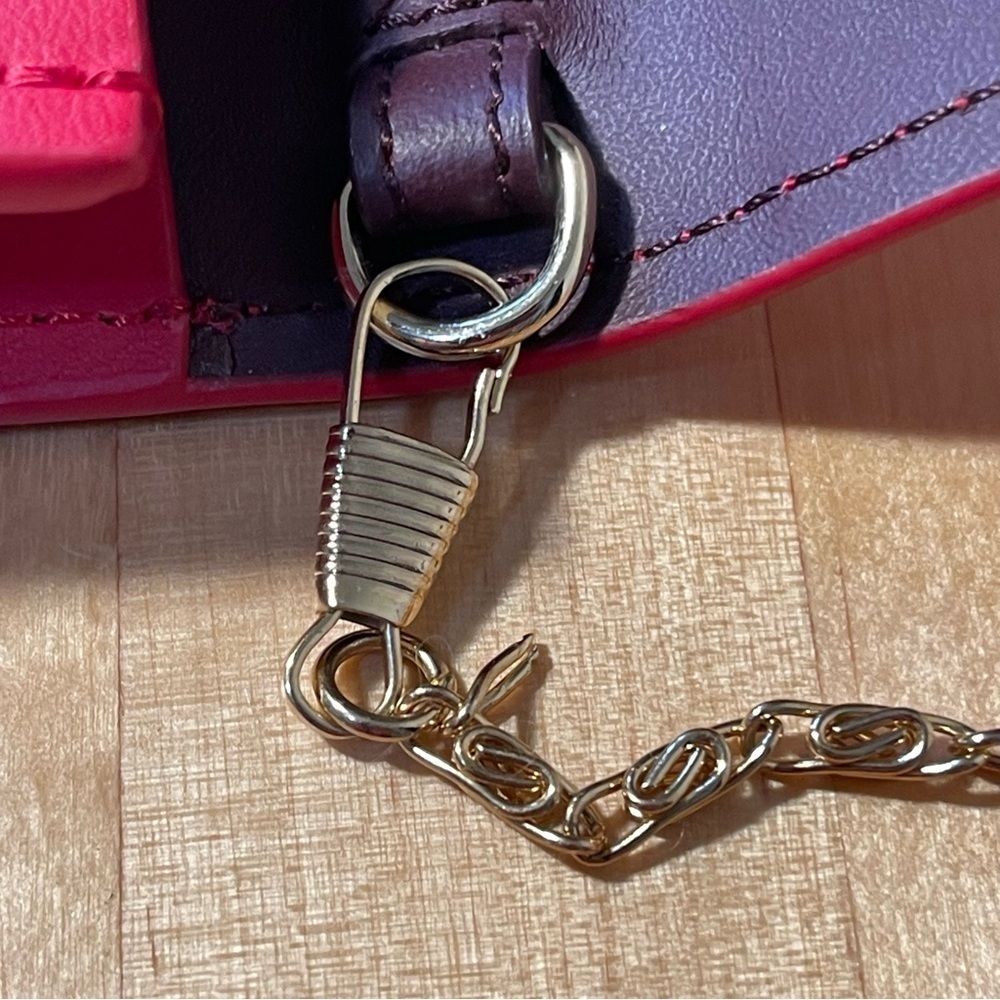 ZAC Zac Posen Eartha Leather Card Case Mini Crossbody Wallet on Chain - Picture 10 of 13